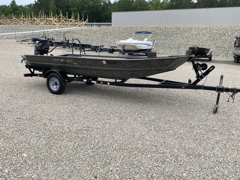 The Image of 2017 War Eagle 542FLD Sportsman boat on trailer. - 1