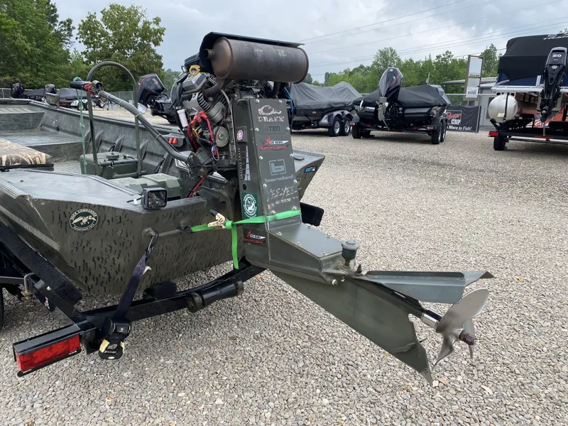 Slide: The Image of 2017 War Eagle 542FLD Sportsman boat with outboard motor. - 11