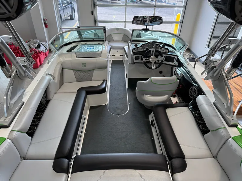 Slide: The Image of Interior of a 2015 MasterCraft X10 boat, luxurious design. - 8