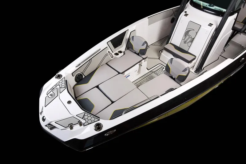 Slide: The Image of 2019 Scarab 255 Open ID boat with modern interior design. - 21