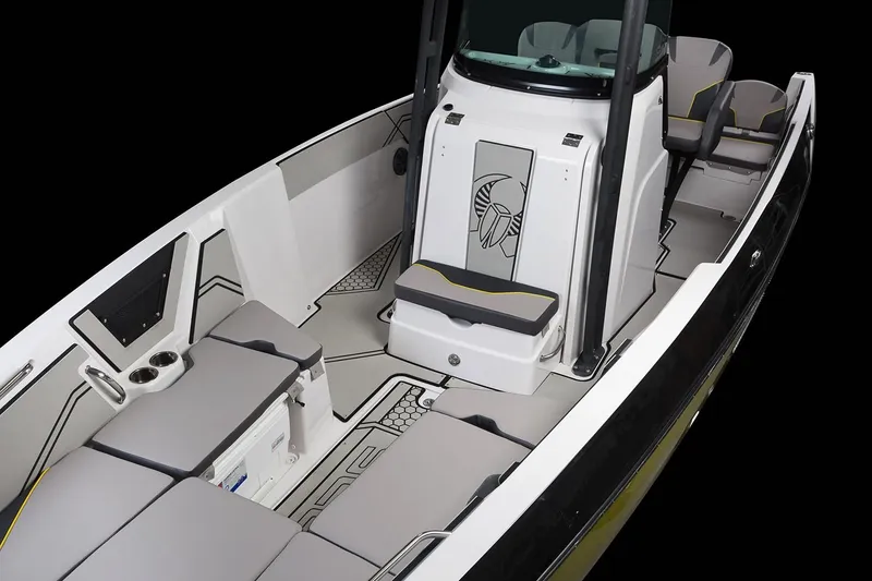 Slide: The Image of Interior view of 2019 Scarab 255 Open ID boat. - 27