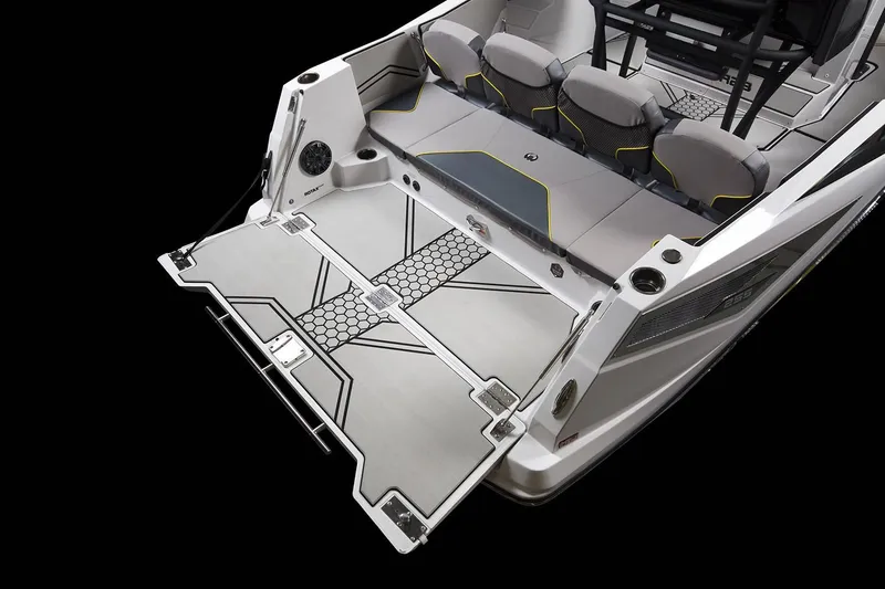 Slide: The Image of 2019 Scarab 255 Open ID boat rear view with seating area. - 32