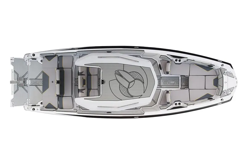 Slide: The Image of Top view of 2019 Scarab 255 Open ID boat, modern design. - 33