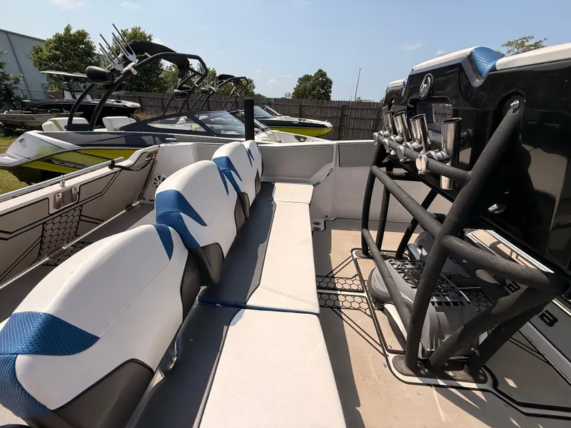 Slide: The Image of Interior view of a 2019 Scarab 255 Open ID boat. - 6