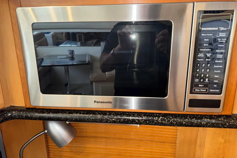 Slide: The Image of Panasonic microwave in 2001 Carver 356 Motor Yacht kitchen interior. - 39