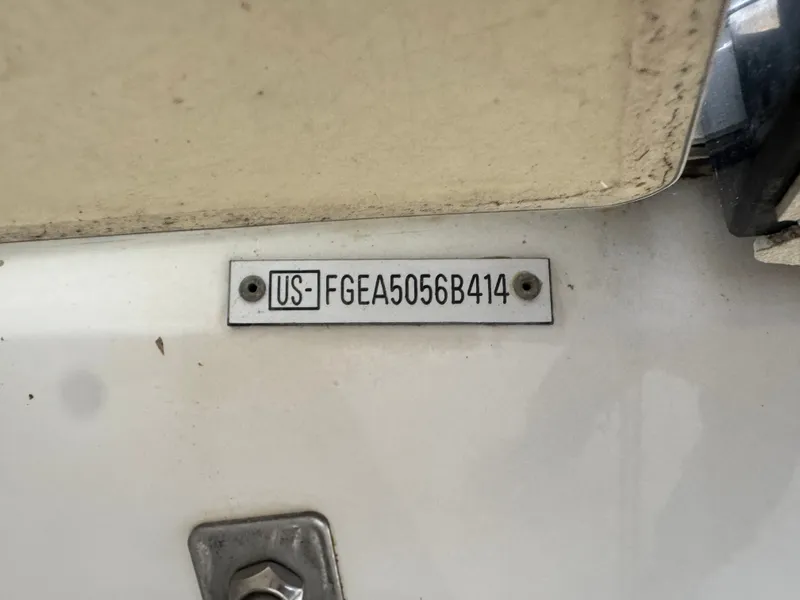 Slide: The Image of Serial number plate of a 2014 Cobalt A25 boat. - 17