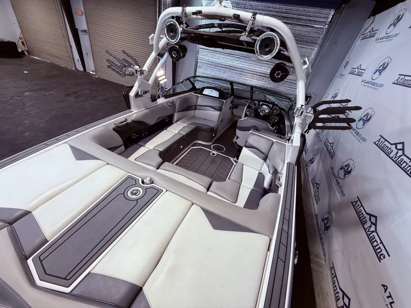 Slide: The Image of Interior of a 2014 Supra SC350 boat, luxurious design. - 13