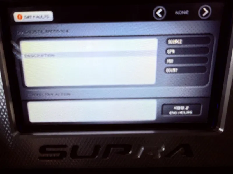 Slide: The Image of 2014 Supra SC350 diagnostic screen with fault retrieval option. - 23