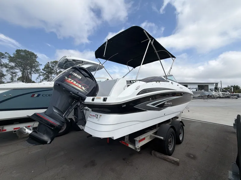 Slide: The Image of 2020 Hurricane 2400 SD boat with Yamaha outboard motor. - 7
