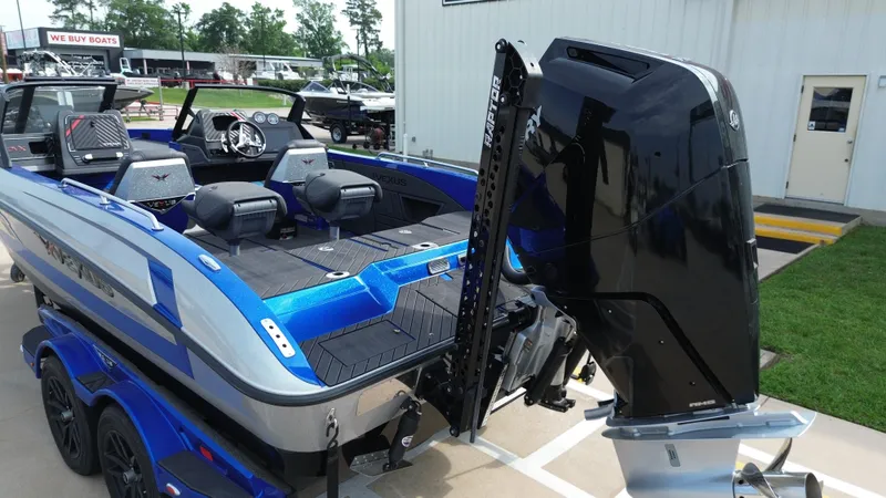 Slide: The Image of 2025 Vexus DVX22S boat with powerful outboard motor. - 26
