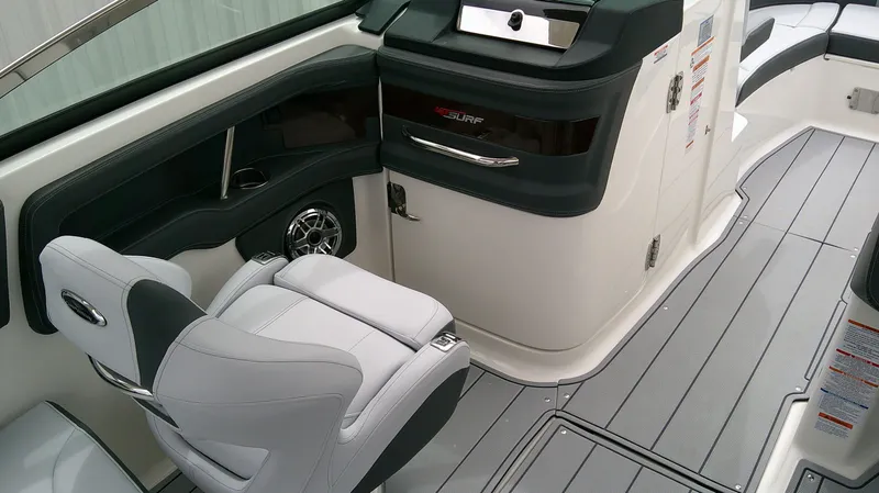 Slide: The Image of Interior of 2026 Chaparral GTS 28 boat with modern seating. - 20