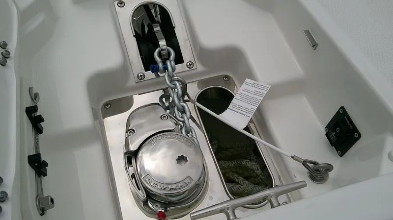 Slide: The Image of Anchor windlass on a 2026 Chaparral GTS 28 boat. - 24
