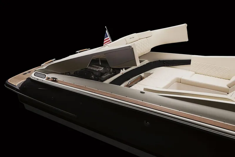 Slide: The Image of Manufacturer Provided Image: 2020 Chris-Craft Corsair 34 luxury boat interior with American flag. - 8