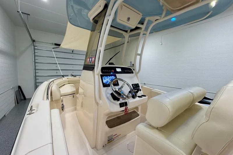 Slide: The Image of 2023 Grady-White Fisherman 257 boat interior with modern helm and seating. - 14