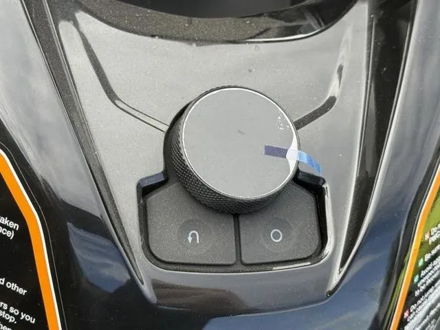 Slide: The Image of Close-up of control knob on a 2026 Kawasaki Ultra 160. - 14