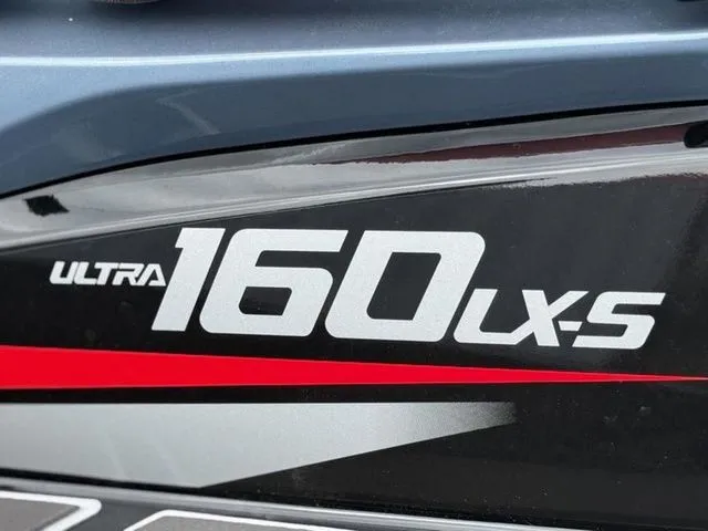 Slide: The Image of Close-up of Kawasaki Ultra 160 LX-S logo, 2026 model. - 19