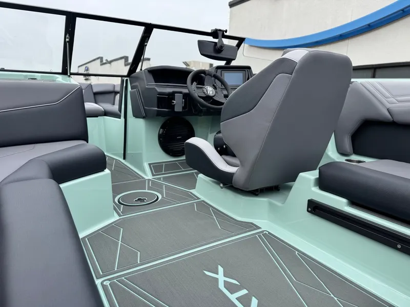 Slide: The Image of Interior of 2026 ATX Surf Boats 22 Type-S with modern seating. - 14