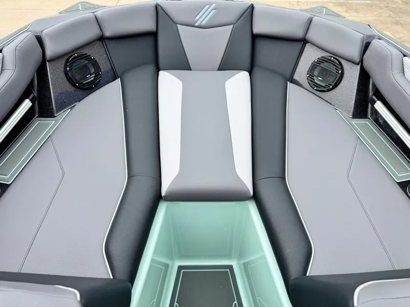 Slide: The Image of Interior of 2026 ATX Surf Boats 22 Type-S with modern seating. - 18