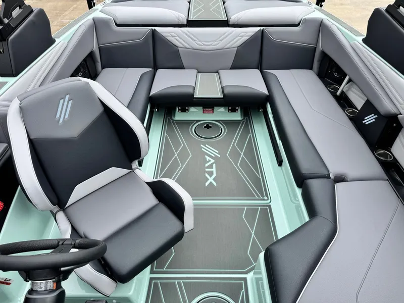Slide: The Image of Interior of 2026 ATX Surf Boats 22 Type-S with stylish seating. - 19