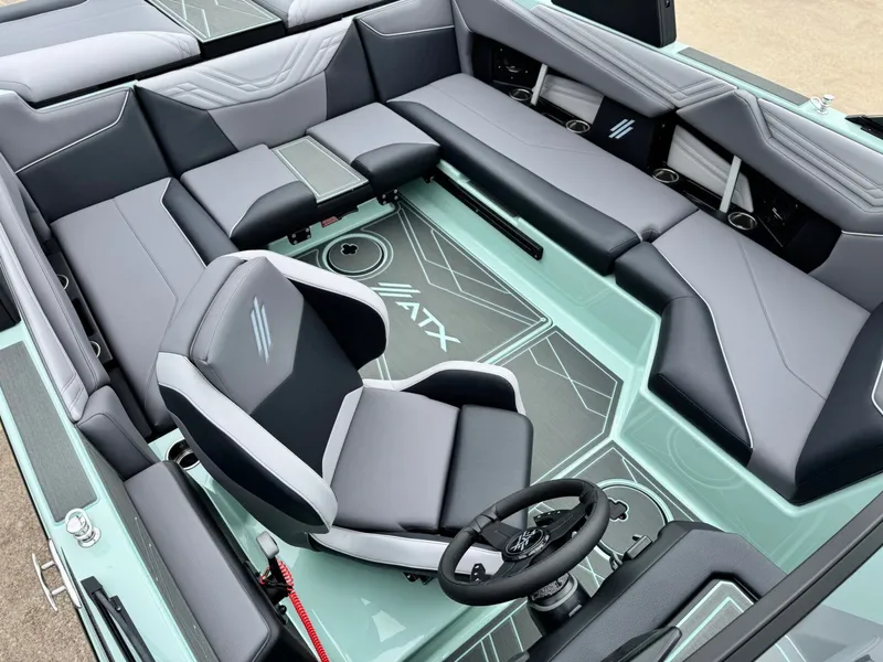 Slide: The Image of Interior of 2026 ATX Surf Boats 22 Type-S with modern seating. - 21