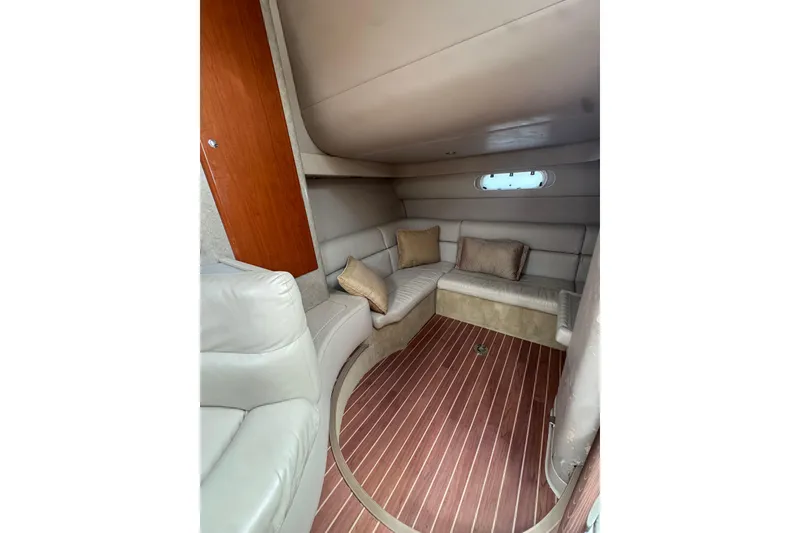 Slide: The Image of Interior of 2006 Formula 40 Performance Cruiser with plush seating and wood flooring. - 37