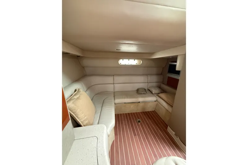 Slide: The Image of Interior of 2006 Formula 40 Performance Cruiser with beige seating and wood flooring. - 53