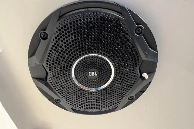 Slide: The Image of JBL speaker installed on a 2026 Carolina Skiff 192 JLS boat. - 20