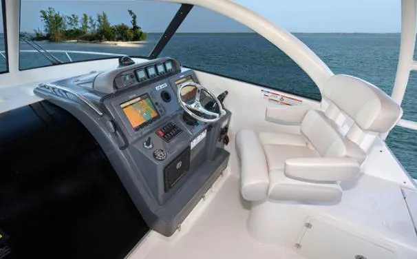Slide: The Image of 2012 Pursuit 345 Offshore Helm Console - 11