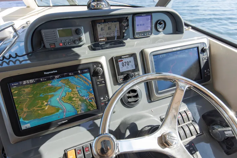 Slide: The Image of 2012 Pursuit 345 Offshore Helm with Raymarine Electronics Package - 16