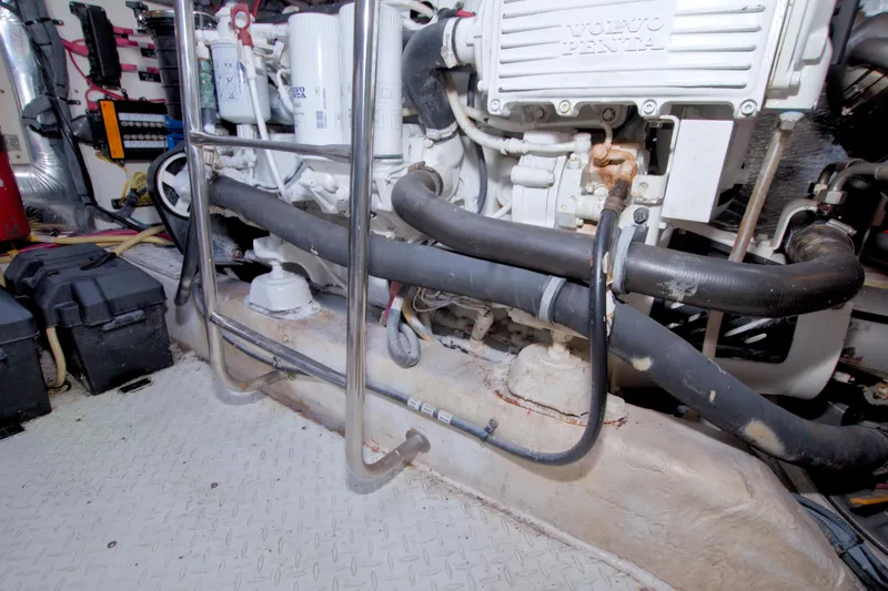 Slide: The Image of Engine room of 2008 Cruisers Yachts 420 Express with Volvo Penta components. - 65