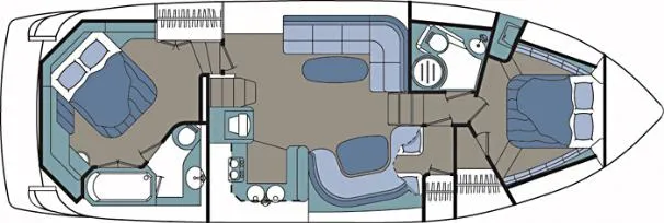 Slide: The Image of 2005 Cruisers Yachts 455 Express Motoryacht Floorplan - 34