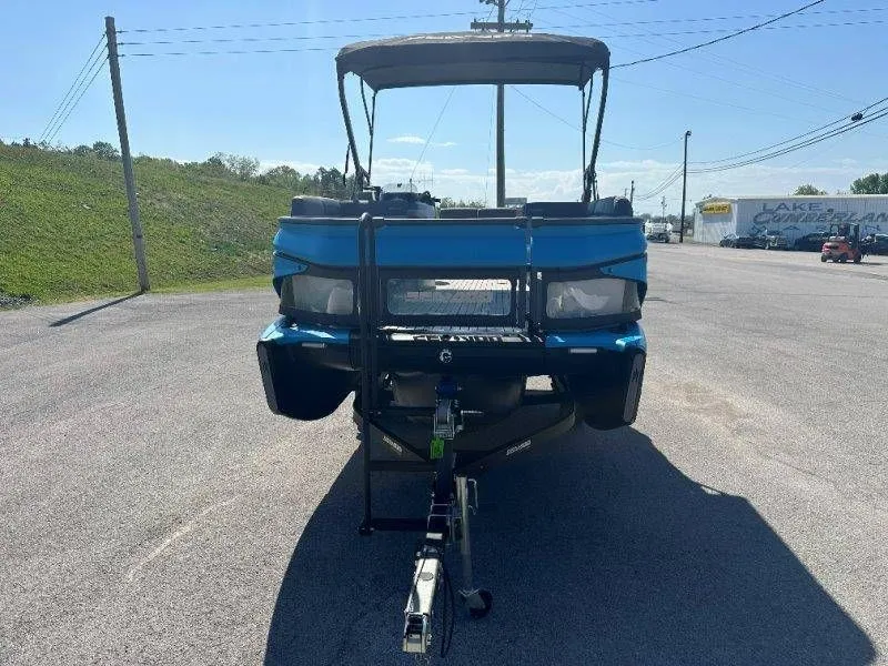 Slide: The Image of 2022 Sea-Doo Switch Cruise 18 on trailer, front view. - 5