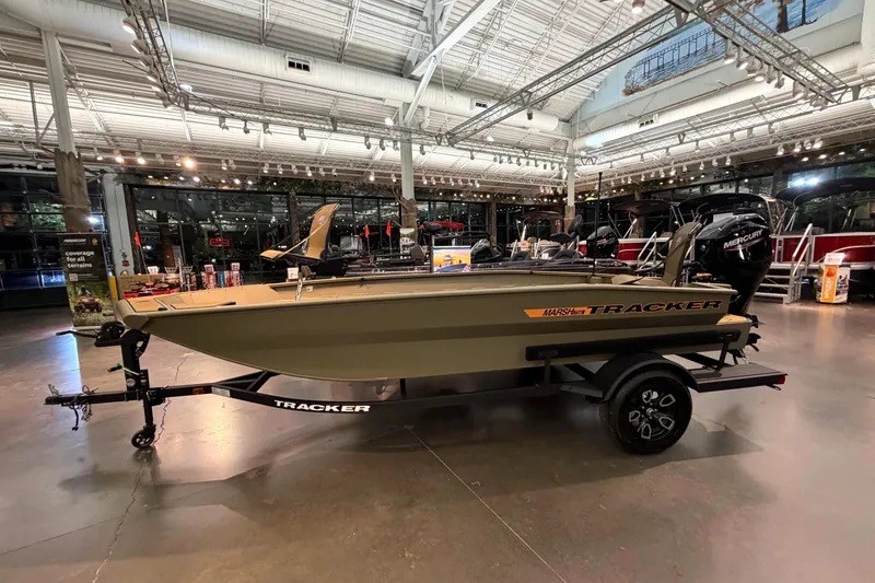 The Image of 2026 Tracker Grizzly 1756 T Marsh boat in showroom. - 0