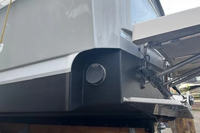 Slide: The Image of 2021 Ranger Tugs R-31 CB boat stern detail with swim platform and ladder. - 80