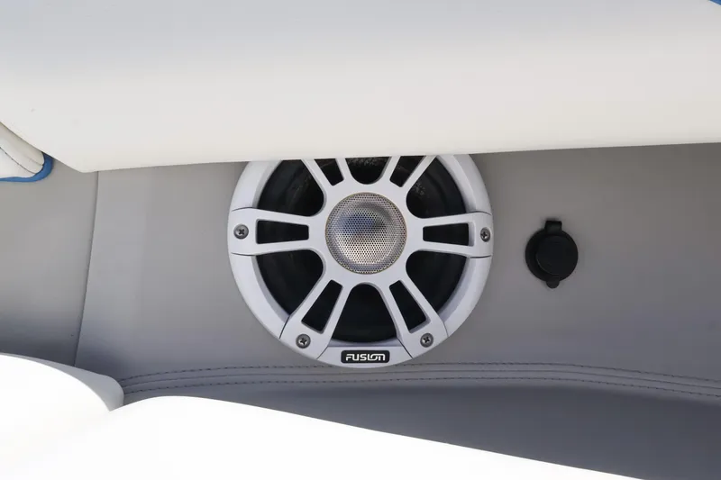 Slide: The Image of 2020 Regal LX4 boat speaker system with Fusion audio. - 34