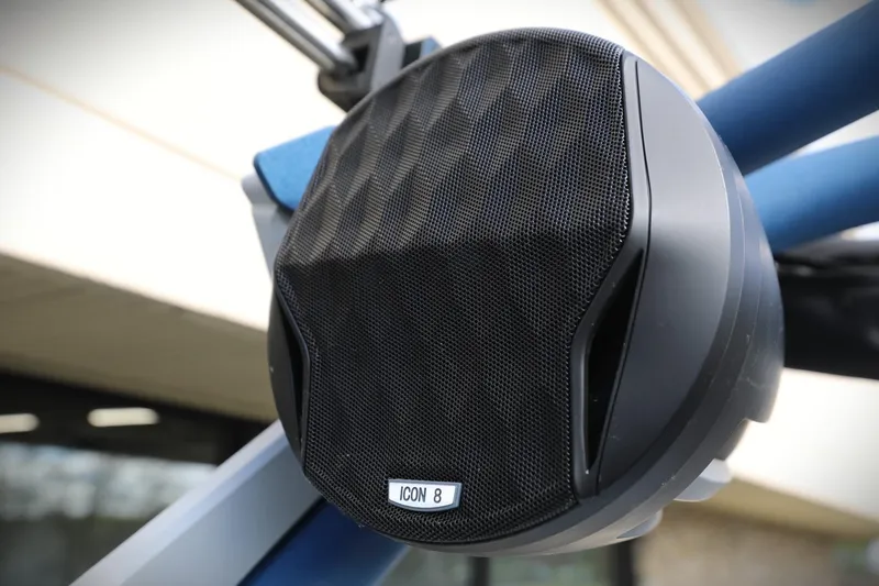 Slide: The Image of Close-up of Icon 8 speaker on 2023 Malibu Wakesetter 22 LSV boat. - 11
