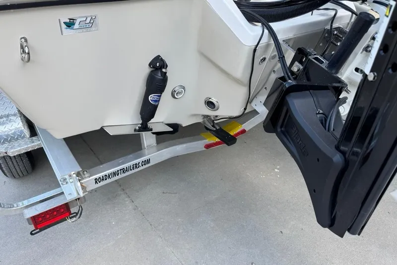 Slide: The Image of Rear view of 2026 Key West 230 Bay Reef boat on Road King trailer. - 8