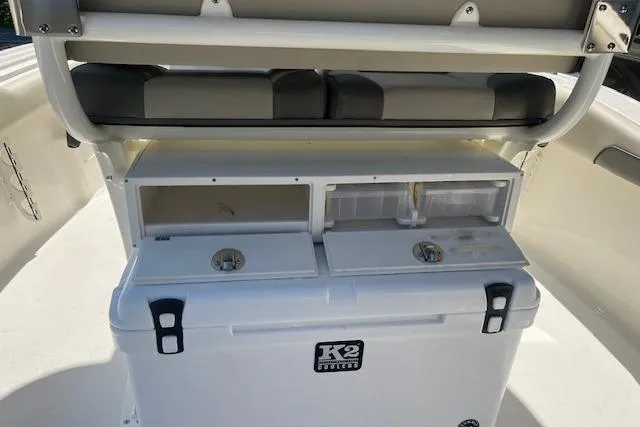 Slide: The Image of Key West 239 FS boat interior with K2 cooler, 2026 model. - 5
