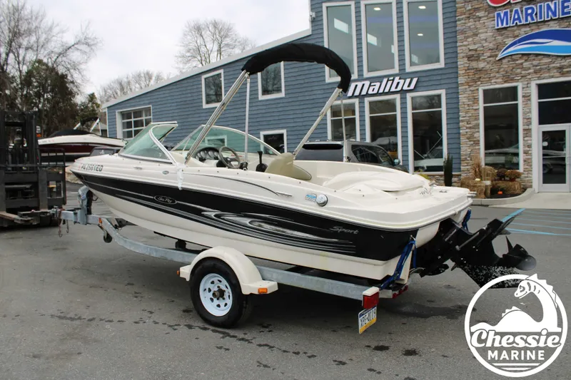 Slide: The Image of 2005 Sea Ray 180SPBR boat on trailer at Chessie Marine. - 4