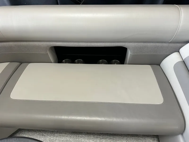 Slide: The Image of 2024 Premier 230 Sunsation TRITOON seating with cup holders. - 33