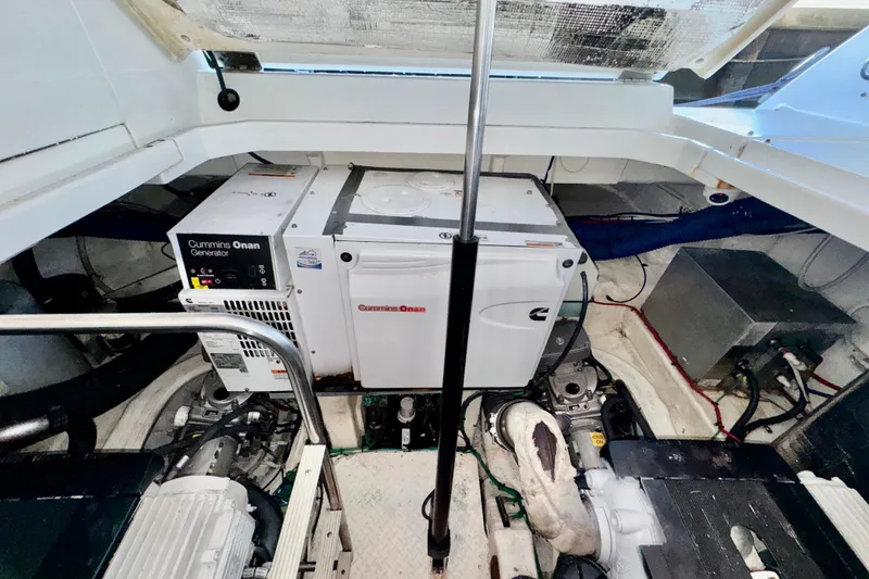 Slide: The Image of Engine room of 2012 Cruisers Yachts 430 Sports Coupe with Cummins Onan generator. - 19