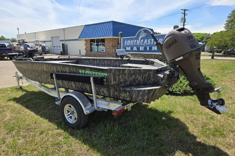 Slide: The Image of 2026 Havoc 1860 DBST boat with Yamaha motor at Southeastern Marine dealership. - 3