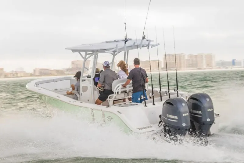 Slide: The Image of Manufacturer Provided Image: 2021 Sea Fox 268 Commander boat cruising with passengers on the water. - 11