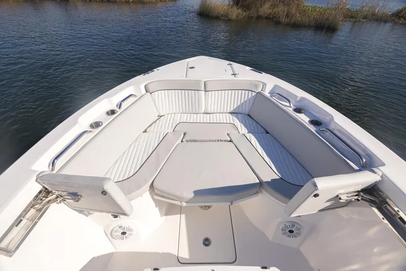 Slide: The Image of Manufacturer Provided Image: 2021 Sea Fox 268 Commander boat with spacious seating area on calm water. - 13