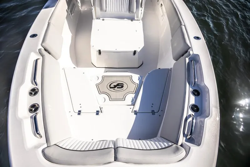 Slide: The Image of Manufacturer Provided Image: 2021 Sea Fox 268 Commander boat interior with seating and storage compartments. - 16