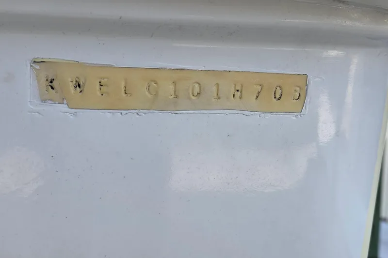 Slide: The Image of Hull identification number on 2008 Key West 293 Center Console boat. - 23