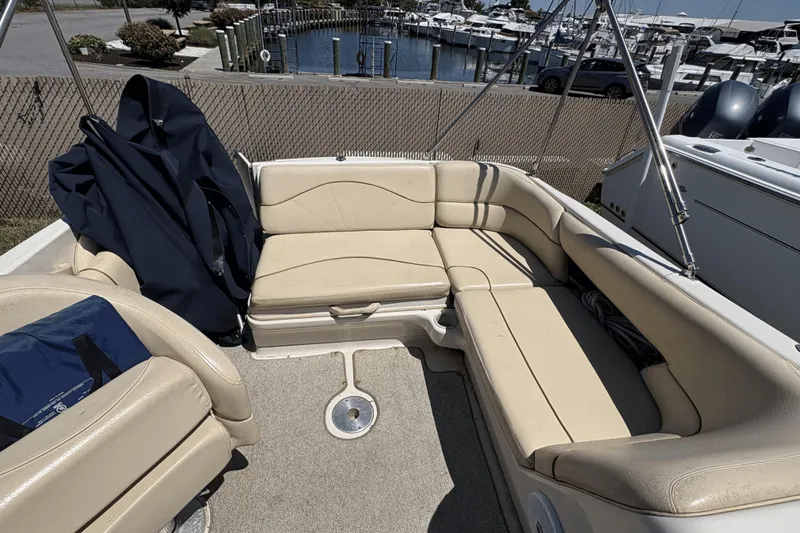 Slide: The Image of Interior storage compartment of a 2001 Sea Ray 210 Sundeck boat. - 8