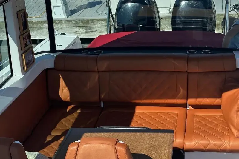 Slide: The Image of Luxurious interior of 2022 Axopar 37 XC Cross Cabin  - 3