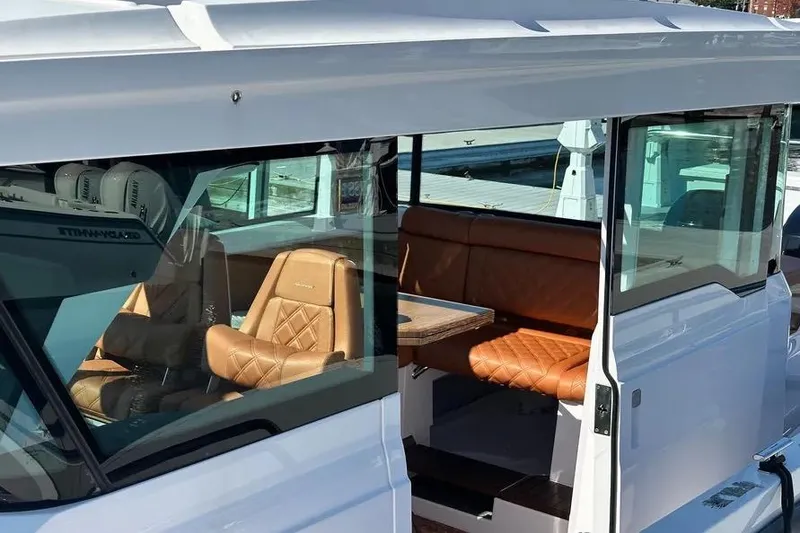 Slide: The Image of 2022 Axopar 37 XC Cross Cabin interior  - 8