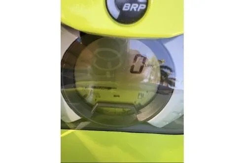 Slide: The Image of Close-up of 2015 Sea Doo GTI SE 130 dashboard display showing speedometer. - 5